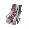 thumbnail image 4 of Eye Soft Flannel Fleece Blanket, Abstract Artwork Woman's Eye Colorful Vibrant Swirls Dots Curvy Lines Feminine Vision, Cozy Plush for Indoor and Outdoor Use, 60" x 80", Multicolor, by Ambesonne, 4 of 6