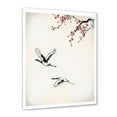 thumbnail image 2 of Designart 'Flying Two Sweet Winter Birds' Traditional Framed Art Print, 2 of 4