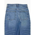 thumbnail image 4 of Jean à Jambe Grand Taille Haute à Jambe Droite pour Femme avec Rivets Latéraux, Jean de Fête à la Mode et Polyvalent Bleu TP, 4 of 9