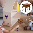 thumbnail image 3 of Shisuyan Square Miniature End Table Light Brown 1Pack 2.1x1.9x1.7in, 3 of 8