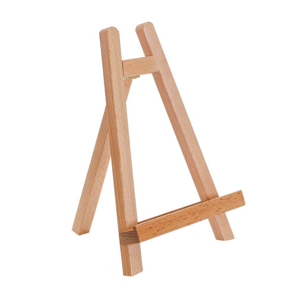 U.S. Art Supply 10.5" Tabletop Display Stand AFrame Artist Easel Beechwood Tripod, Kids
