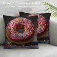 thumbnail image 3 of Creowell Donut Print Throw Pillow Covers Soft Couch Cushion Covers Durable Cushion Cases Square Pillowcases for Home Decor, 3 of 5