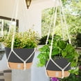 thumbnail image 6 of QCQHDU 2 Pack 10 inch Plastic Black Hanging Planters with 3 Hooks, Hanging Plant Pot Basket with Drainage Hole for Garden Home, 6 of 6