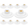 thumbnail image 3 of E27 White Plastic Lamp Socket Holder for Home Use Easy Installation Ideal for Chandeliers and Table Lamps 10pcs, 3 of 5