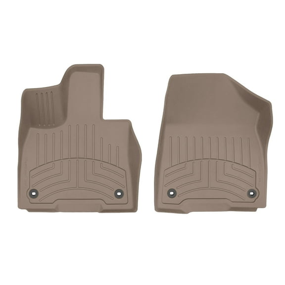 WeatherTech FloorLiner HP Custom Fit Floor Mats compatible with 2025-2025 Toyota Sienna - 1st Row (Driver & Passenger), Tan