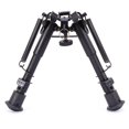Pivot Bipod with Adjustable Notched Legs and Slim Folding Design for Easy Transport, Rifle