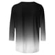 thumbnail image 5 of Blusa informal de mujer con estampado degradado, cuello redondo y manga tres cuartos - Poliéster, ligera y suave, corte holgado, tallas S-XXL, ideal para el verano, 5 of 5