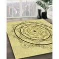 thumbnail image 2 of Ahgly Company Indoor Square Patterned Sun Yellow Area Rugs, 5' Square, 2 of 6