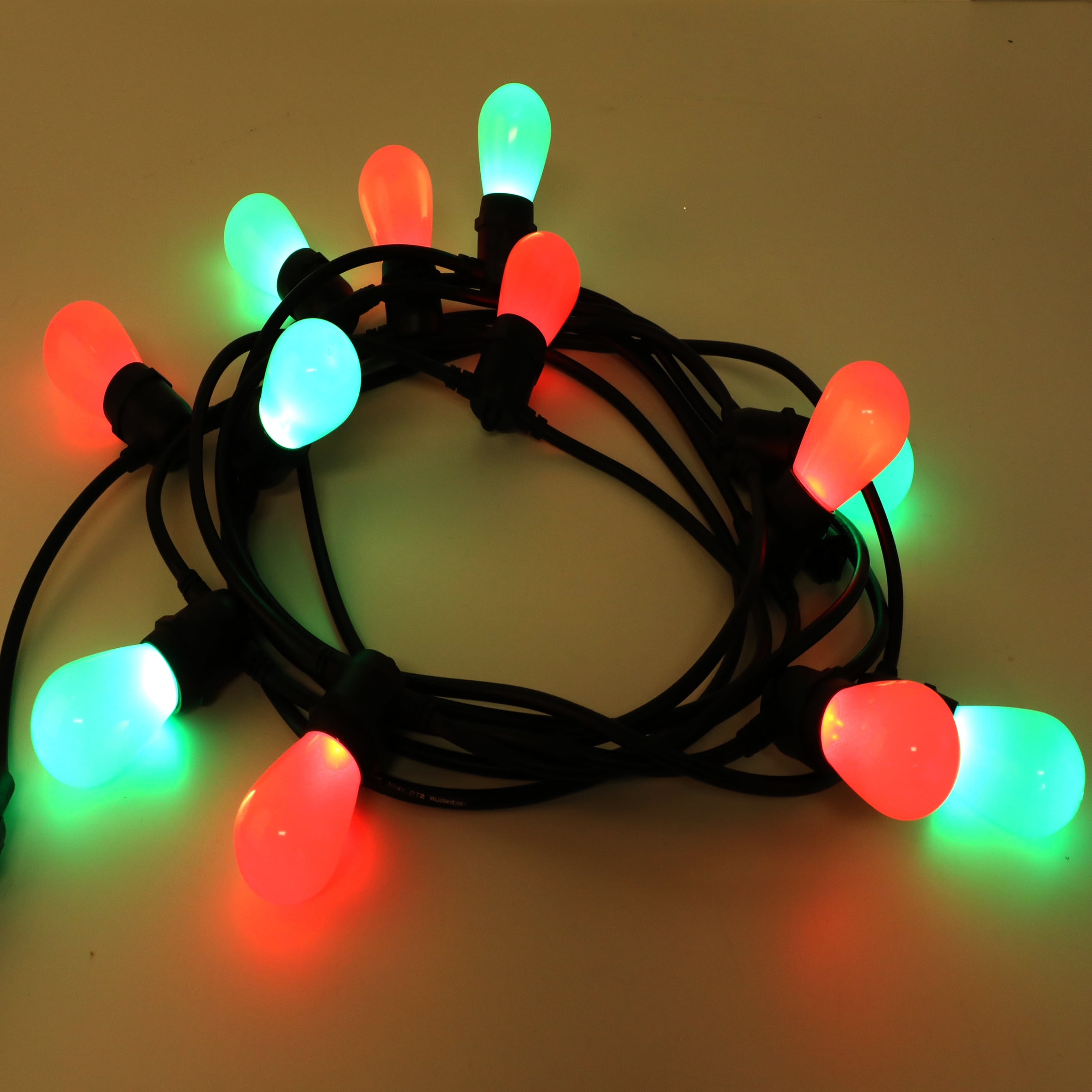 Homestead 2-Pack 24ft RGBW Color-Changing LED String Lights with Remote, Indoor/Outdoor, 24 Bulbs