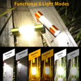 thumbnail image 2 of Luz LED para acampar, 6 modos de luz, recargable por USB, resistente al agua, linterna multifuncional con puerto USB para emergencias, kit de supervivencia, senderismo, pesca, etc. Zhivalor LRWJ834-2, 2 of 4