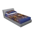 thumbnail image 2 of Ambesonne Landscape Fitted Sheet & Pillow Sham Set, New York City Usa, Twin, Multicolor, 2 of 2