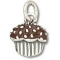 thumbnail image 1 of Sterling Silver 20" .8mm Brown Enamel Chocolate With Sprinkles Cupcake Muffin Pendant Necklace, 1 of 2