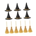 thumbnail image 3 of Mini Sombreros Y Escobas De Bruja Para Mascarada, Para Botellas, Jarrones Y Decoración De Mesa De Carnaval., 3 of 9
