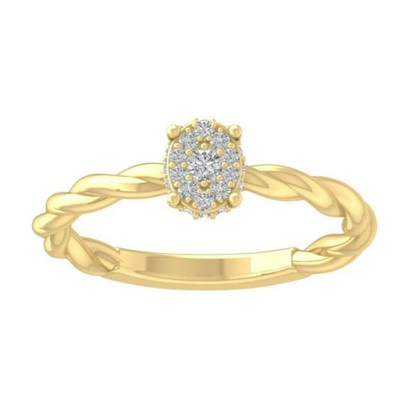 ARAIYA FINE JEWELRY 10K Yellow Gold Diamond Promise Ring (1/6 cttw, I-J Color, I2-I3 Clarity) Size 8