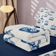 thumbnail image 5 of Erosebridal Cherry Zipper Queen Comforter Set with Fitted Sheet and 2 Pillowcases Sky Zipper Bedding Set, Sky Cherry, Navy Reversible, 5 of 7