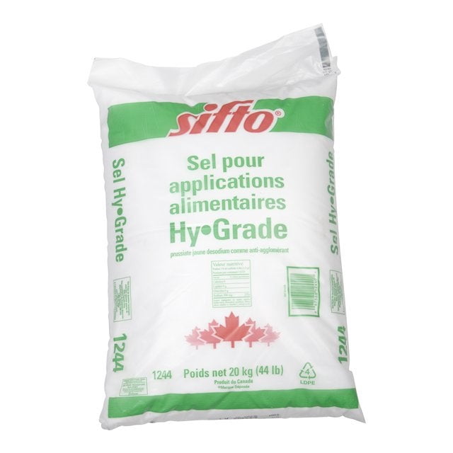 Sifto Hygrade Sel Fin, #1244 / 20 Kg/unité, 1 Unité/caisse
