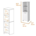 thumbnail image 3 of Kitchen Pantry, White Modern, Single Door, Four Shelves Pantry Cabinet, Modern Style, For, 3 of 5