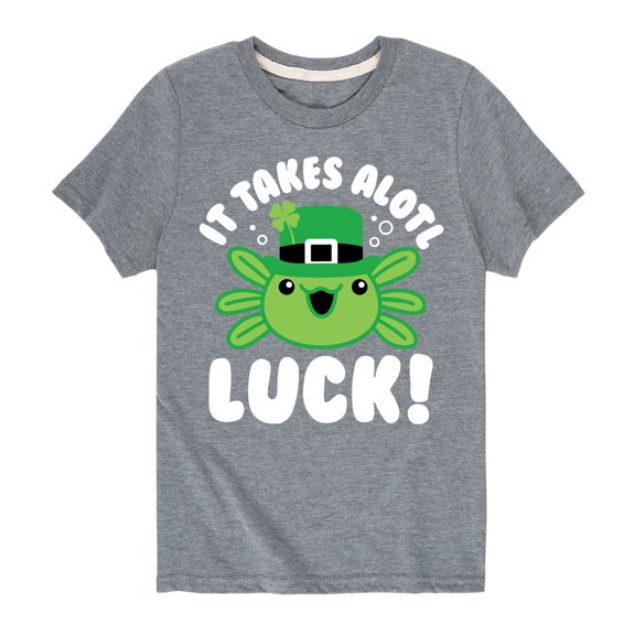 Instant Message - St. Patrick's Day - It Takes Alotl Luck - Axolotl - Toddler And Youth Short Sleeve Graphic T-Shirt