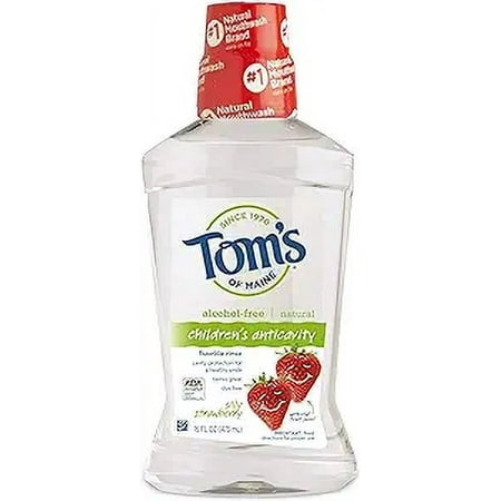 Toms of Maine Childrens Anticavity Fluoride Rinse, Silly Strawberry, 16 Oz