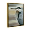 thumbnail image 3 of Heron Bird Feather Portrait Animals & Insects Graphic Art Metallic Gold Framed Art Print Wall Art, 3 of 6