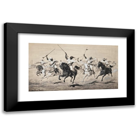 John Alexander Harington Bird 14x10 Black Modern Framed Museum Art Print Titled - The Charge