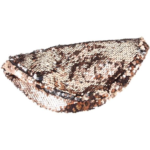 LOLIPPYY Golden Women Sparkly Sequins Beret 1 Pcs for Decorative Holiday Wear