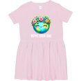 thumbnail image 3 of Inktastic Happy Earth Day Flowered Girls Toddler Dress, 3 of 5