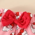 thumbnail image 6 of Edvintorg 0-18 Months Newborn Christmas Outfit Girl Cute Santa Claus Print Long Sleeve Jumpsuit + Bow Pants + Headband 3Pcs Sets Fall Winter Toddler Baby Girl Clothing Sets, 6 of 7