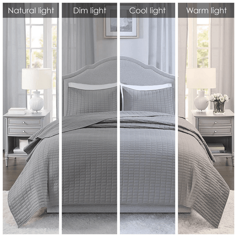 Comfort Spaces Oversized Queen Bedspread Set 3 Pieces Double Sided