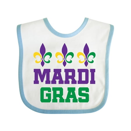 

Inktastic Mardi Gras Fleur De Lis Trio Gift Baby Boy or Baby Girl Bib