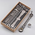 thumbnail image 2 of 23PCS Multi-angle Ratchet Wrench Bits Set Sleeve Tool Set Auto Inspection Repairing Tool High-precision Multipurpose Practical Tool Set, 2 of 7