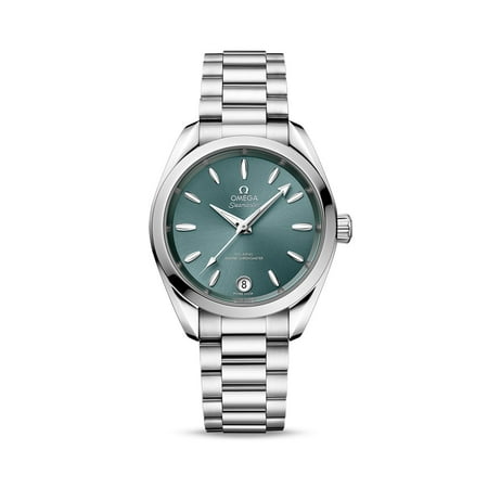 Omega Seamaster Aqua Terra Shades Automatic Chronometer 34mm Green Dial Steel Women's Watch 220.10.34.20.10.001