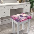 thumbnail image 2 of Xoenoiee Hummingbird Cherry Blossom Print Stool Slipcovers Stretch Ottoman Cover, Soft Rectangular Barstool Covers Washable Saddle Stool Slipcover Removable Bench Seat Protector, 2 Pack, 2 of 6