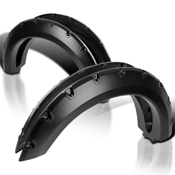 Spec-D Tuning 4PC Front   Rear Smooth Paintable Pocket Rivet Style Fender Flares Compatible with 2004-2008 Ford F150 Styleside