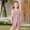 Pink, variant on FAHXNVB Girl Wide Leg Romper Polka Dot Print Crewneck Ruched Jumpsuit Summer Casual Comfortable Sleeveless Bodysuit 12M-8Years