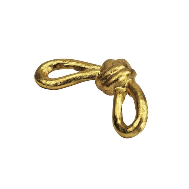 Cheungs 5770GD Roven Handmade Cast Iron Knot Sculpture Decor, Gold
