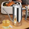 thumbnail image 3 of Stainless Steel Oil Pot Dispenser Leak-Proof Seasoning Bottle European Pot Edible Oil Pot Easily Lea, 3 of 5