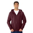 thumbnail image 1 of Jerzees Adult NuBlend Full Zip Hooded Sweatshirt, S, Maroon, 1 of 2
