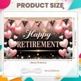 thumbnail image 2 of Pink Heart Theme Retirement Banner Gold Stars Design Happy Retirement Display Glittery  Black Background Retirement Party Backdrop for Retirement Party Indoor Celebration Photo Shoot, 2 of 8