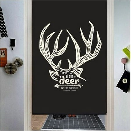 60*130cm Door Curtain Deer Painting Polyester Japanese Kitchen Curtains Wall Decor Home Supplies (Best Deer Decoy On The Market)