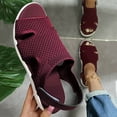 thumbnail image 4 of Jsaierl Platform Sandals for Women Casual Summer Open Toe Sandals Comfy Hollow Out Sandals Trendy Beach Sandal Size 10, 4 of 5