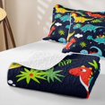 thumbnail image 4 of Feelyou Jungle Dino Twin Quilt Set for Boys Girls, Tropical Wildlife Twin Coverlet Set, Navy, 2 Pieces, 4 of 7