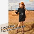 thumbnail image 5 of WHIPPY Kids Rhinestone Western Belt for Girls Boys, Studded Leather Belt for Jeans Dresses, 5 of 9