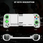Mobile Phone Gaming Controller for iPhone/Android/PC/Switch/P4/P3,Wireless Phone Controller Joystick with Turbo/6-Axis Gyro/Vibration,Play Call of Duty,Roblox, Genshin Impact,Cloud Gaming,Remote Play