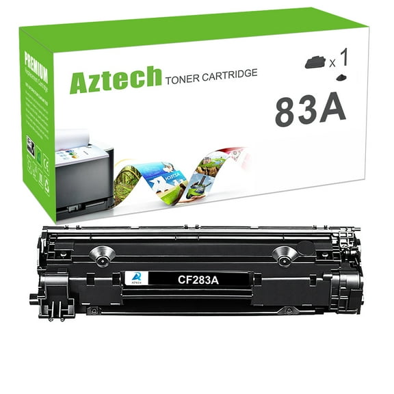 AAZTECH 1-Pack Compatible Toner Cartridge for HP CF283A 83A Printer Ink (Black)