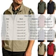 thumbnail image 4 of Zysthvn Plus Size Mens Jackets Lightweight Casual Cargo Fall Men Vest Solid Lapel Outdoor with Pockets Vests, Dark Blue XXXL, 4 of 9