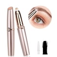 thumbnail image 1 of Eyebrow Hair Remover, Painless-Precision Eyebrow Trimmer for Women, Portable Eyebrow Hair Removal Razor Tool with Light - Rose Gold, 1 of 9