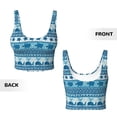 thumbnail image 5 of Haiem Sea Underwater Animals Pattern Womens Sports Bra - U Neck Padded Low Impact Yoga Bra Workout Crop Top Gym Moisture-Wicking Workout Vest -XX-Large, 5 of 9