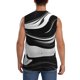 thumbnail image 4 of Balery Abstract Black White Swirls Camisetas sin mangas para hombre, absorbe la humedad y protege contra el mal olor.-XX-Large, 4 of 7