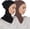 Black+coffee, variant on 2 Pieces Modal Hijab Cap Adjustable Muslim Stretchy Turban Full Cover Shawl Undercap Full Neck Coverage for Women